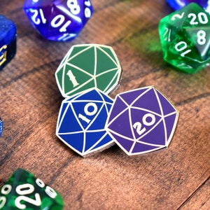 Dice Roll Enamel Pin - Dungeons and Dragons Enamel Pin | D20 Enamel Pin | DND Pin | Dice Hard Enamel Pin | D&D Dice