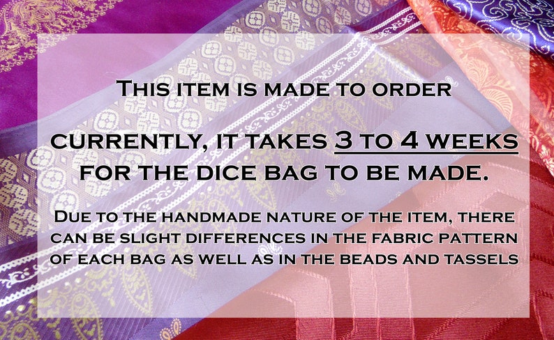 The Star Charter's Dice Bag Embroidered Medium Pocket Dice Bag Holds 18 sets DnD dice bag Made to Order Dungeons and Dragons image 9