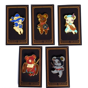 The Warrior Bear Enamel Pin D&D Teddy Bear Hard Enamel Pin Dungeons and Dragons Enamel Pin Fighter RPG DnD Class Pin image 6