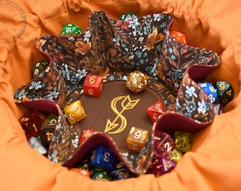 The Autumn Hunter's Dice Bag - 12 Set Pocket Dice Bag | Holds 84 dice | Made to Order | Dungeons and Dragons
