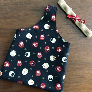 One-handle tote bag | Metallic Japanese Cat Fabric | Traditional Japanese motifs patterns | Neko | Handmade | Apples N&#39; Thyme