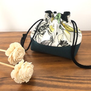 Small Drawstring Pouch | Japanese Fabric | Bag Organizer | Gift Bag | Handmade | Apples N' Thyme