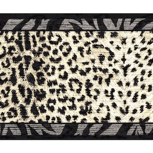Leopard Animal Print Wallpaper, Jungle Theme Wall Decor, Pre-pasted, 15&amp;#39; x 7&amp;quot;