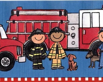 Fire Truck Wallpaper Etsy