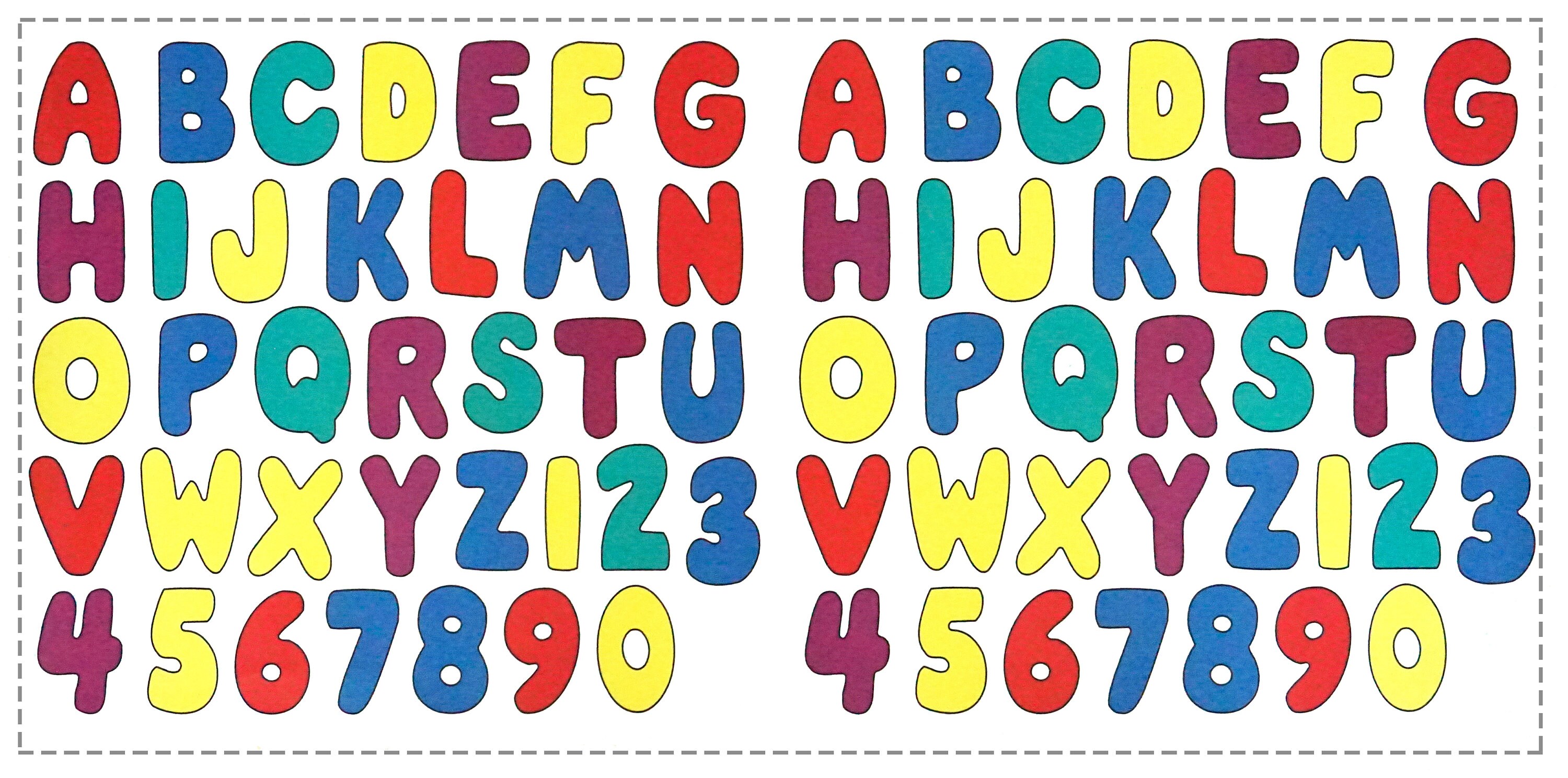 Bunte Buchstaben und Zahlen Wandtatto Wandtattoa Wandsticker Etsy