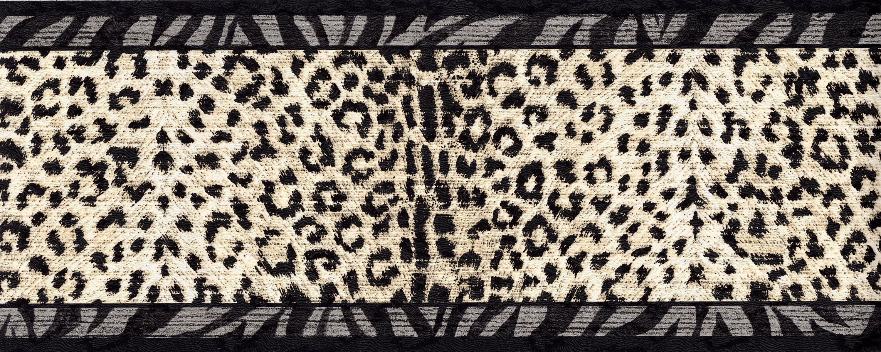 Leopard Print Wallpaper Border Animal Print Wallpaper Etsy