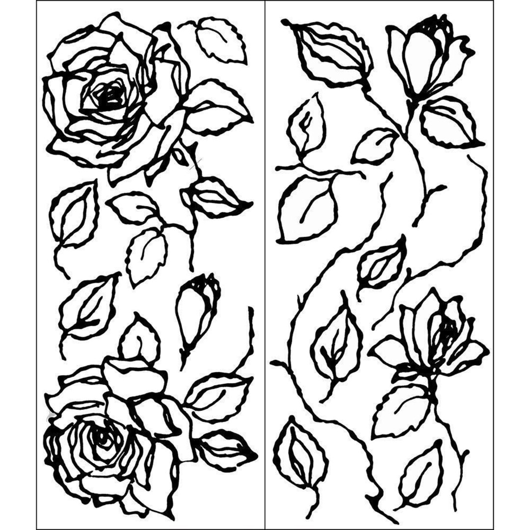 Rose Wall Decal Rose Wall Sticker Flowers Decal Flower Wall Art flower