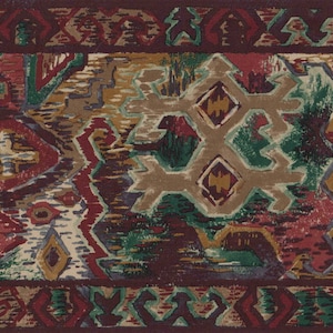 Boho Aztec Prints Graphic Tribal Southwest Tapisserie Tapetenbordüre, vorgeklebte Tapetenbordüre, Größe: 15 Fuß (L) x 7 Zoll (B)