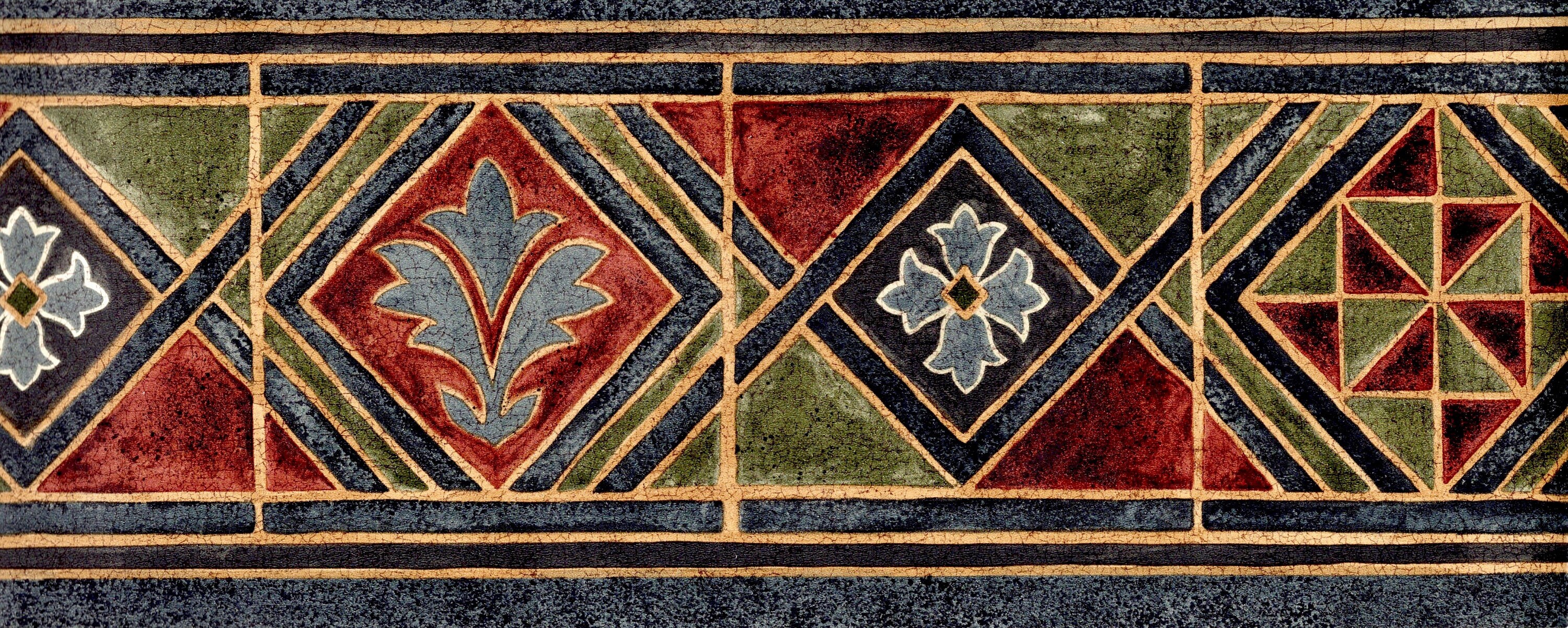 Authentic Moroccan Tile Wallpaper Border Ornament Floral Etsy