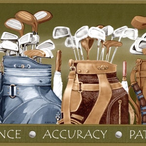 Golf Club Wallpaper Border, Sport Golf Bags Drivers Wedges Irons Putters Golf Sport Den Wall Border, Pre-pasted, 15 ft x 10.25 in.
