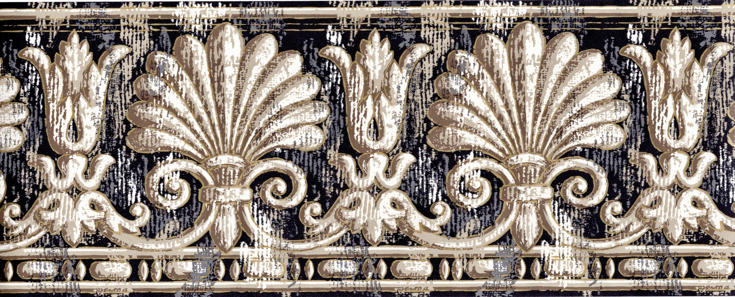 Classic Shell Wallpaper Border Victorian Black Gold White - Etsy Finland Classic Shell Wallpaper Border Victorian Black Gold White - Etsy Finland