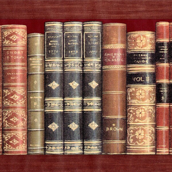 Bookshelf Wallpaper Etsy