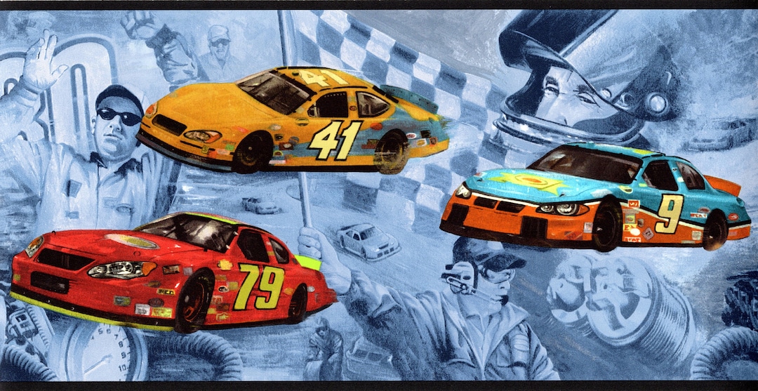 Nascar Wallpaper Border, Racing Car Wallpaper Border, Stock Car