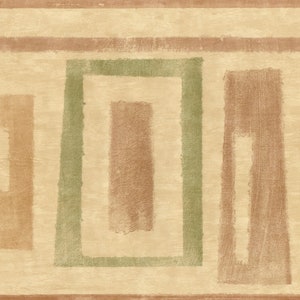 Bordura per carta da parati con forme geometriche, Bordura per carta da parati con forme geometriche, Bordura per carta da parati con quadrati a blocchi moderni, Bordura per carta da parati geometrica