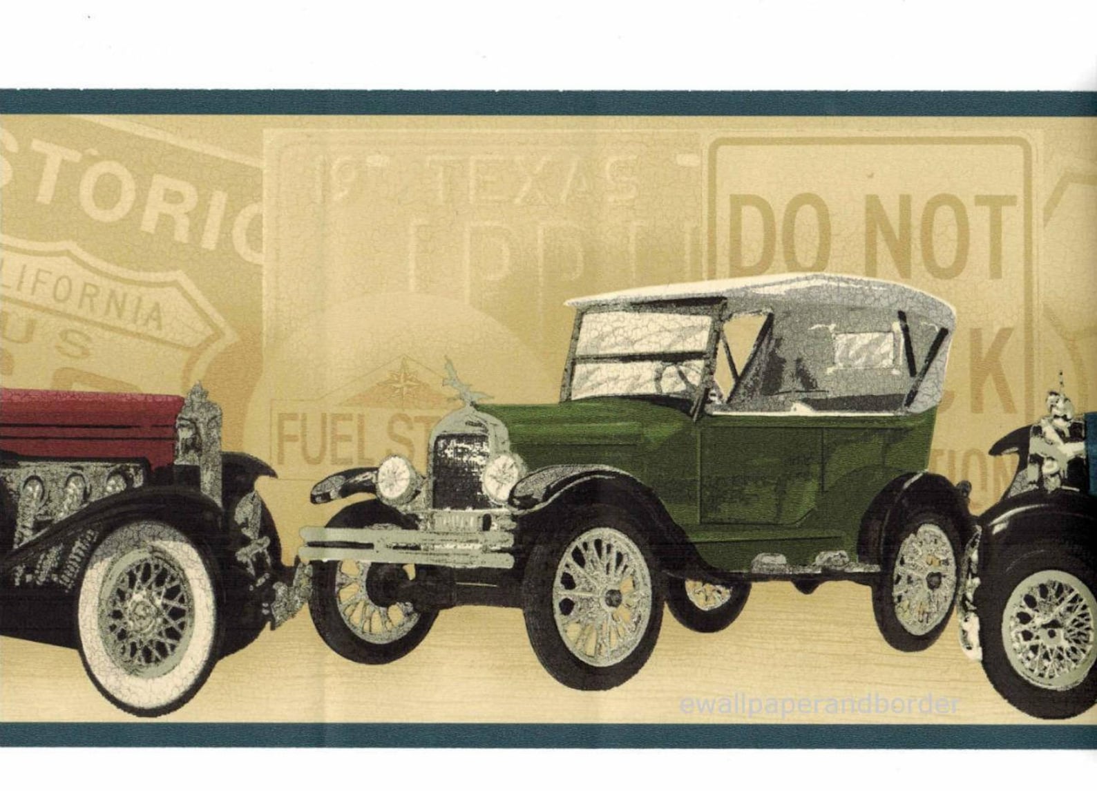 Antique Classic Cars Wallpaper Border Vintage Classic Car Etsy