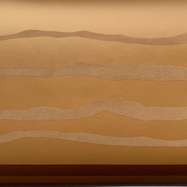 Modern Horizontal Striped Wallpaper Border, Shade of Brown Horizontal Striped Geometric Wallpaper Borders, Solid Color Wallpaper Border