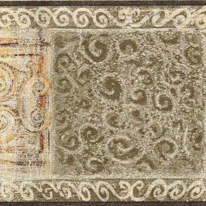 Viktorianische Metallic Silber Akanthus Blatt Scroll Tapete Bordüre, vorgeklebt, 15' L x 15,2" W