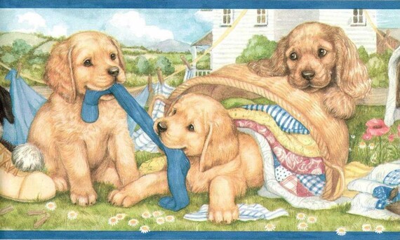 Country Laundry Wallpaper Border Labrador Puppy Laundry Room - Etsy Finland Country Laundry Wallpaper Border Labrador Puppy Laundry Room - Etsy Finland