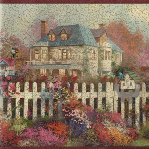 Picket Fence Wallpaper Etsy