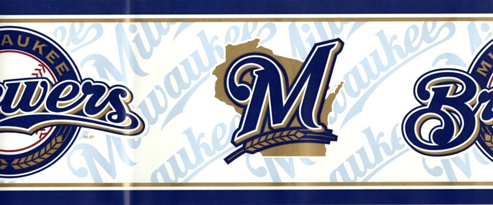 Vintage Milwaukee Brewers Wallpaper Border Milwaukee Brewers Etsy