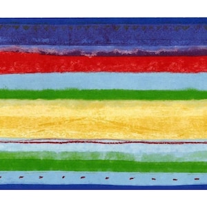 Regenbogen Gestreifte Tapetenbordüre - Modernes Design | 4 m x 17 cm | Küche Schlafzimmer Kinderzimmer Wanddekoration