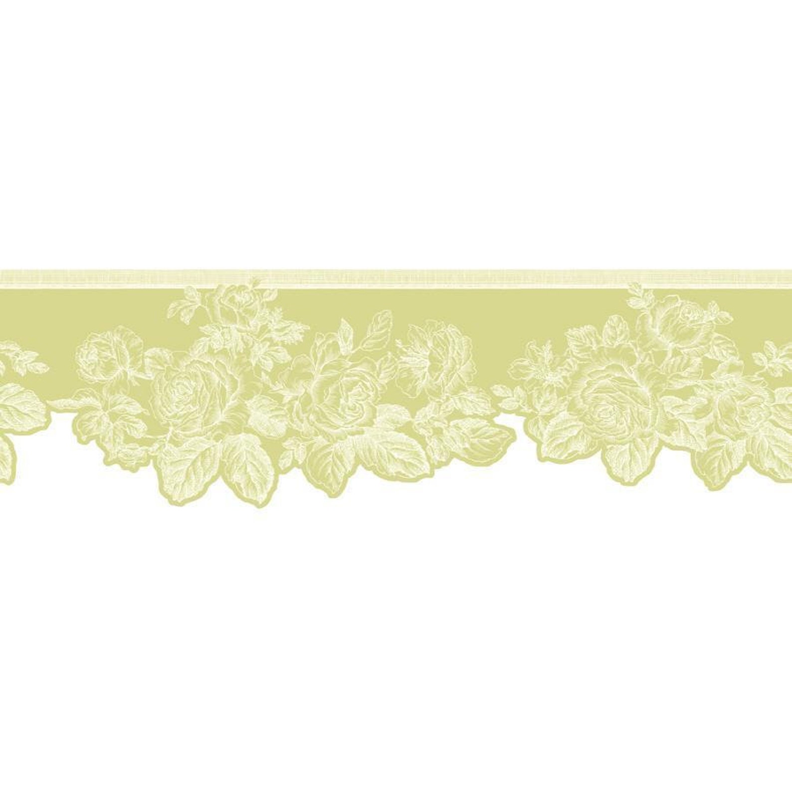 Rose Wallpaper Border Scalloped Floral Wallpaper Border Etsy Australia