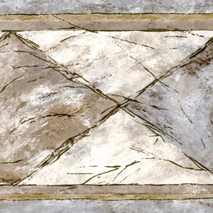 Zeitgenössische Diamant Marmor Fliesen Tapetenbordüre | Grau, Gold Linie Geometrische Fliesen Diamant Marmor Küche & Bad Tapetenbordüre