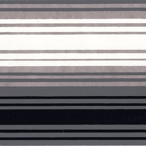 Bordo per carta da parati moderna a strisce nere e bianco sporco - Bordi per carta da parati geometrici - Non incollati - 15 piedi x 5,25 pollici.