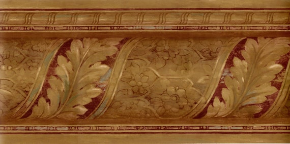 Scroll Acanthus Leaf Floral Baroque Architectural Wallpaper | Etsy