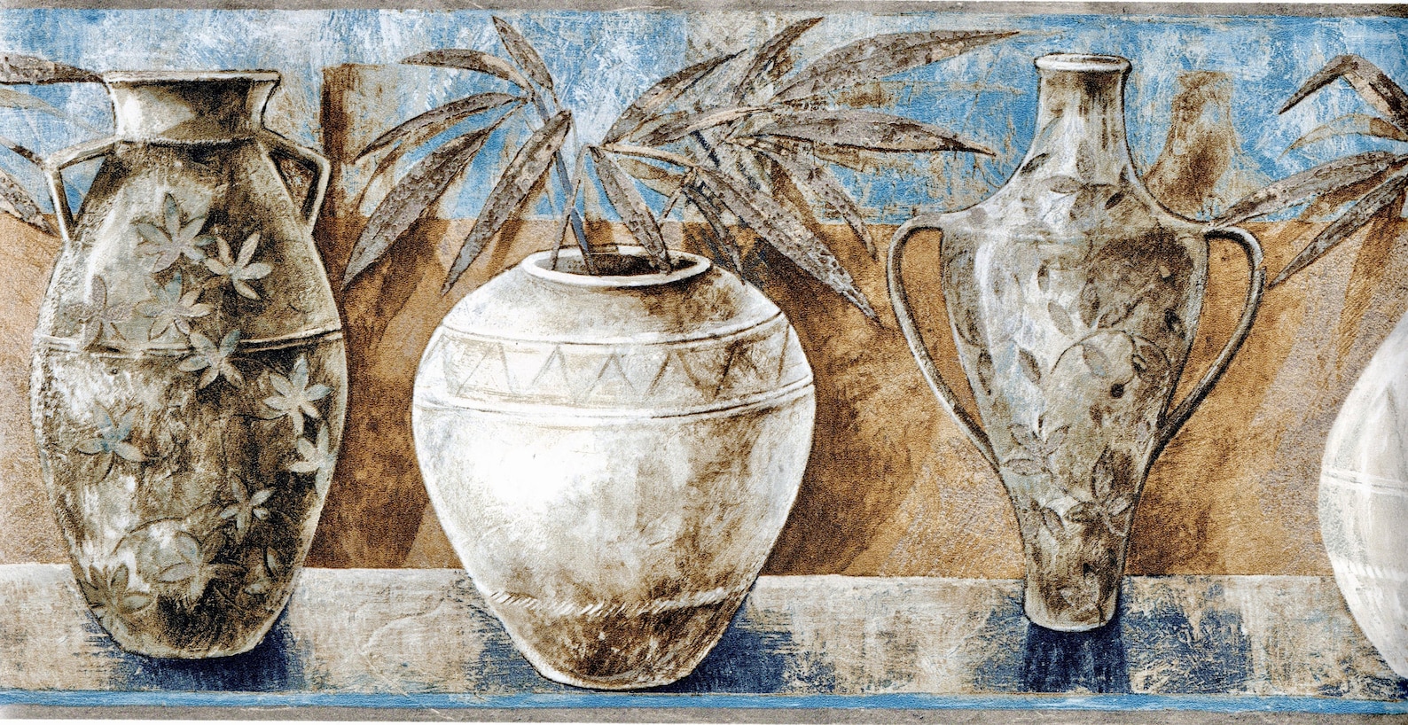 Stone Vases Wallpaper flower Vase Pottery Bamboo Leave Brown - Etsy