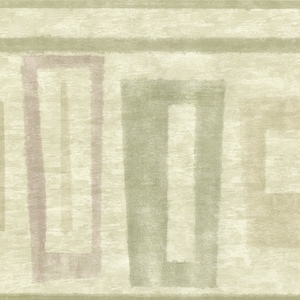Geometrische Formen Tapetenbordüre, Aloe Wash Grün Block Quadrate Tapetenbordüre, Geometrische Tapetenbordüre Verkleidung, Bordüre für Küche & Bad