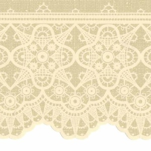 Romantische Spitzenbesatz-Tapetenbordüre, Tapetenbordüren mit ausgebogter Spitze, 4 m x 4,2 Zoll