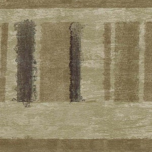 Bordo per carta da parati a strisce geometriche Mid Century Modern / Marrone, Grigio / Preincollato / 15' L x 4.5" W