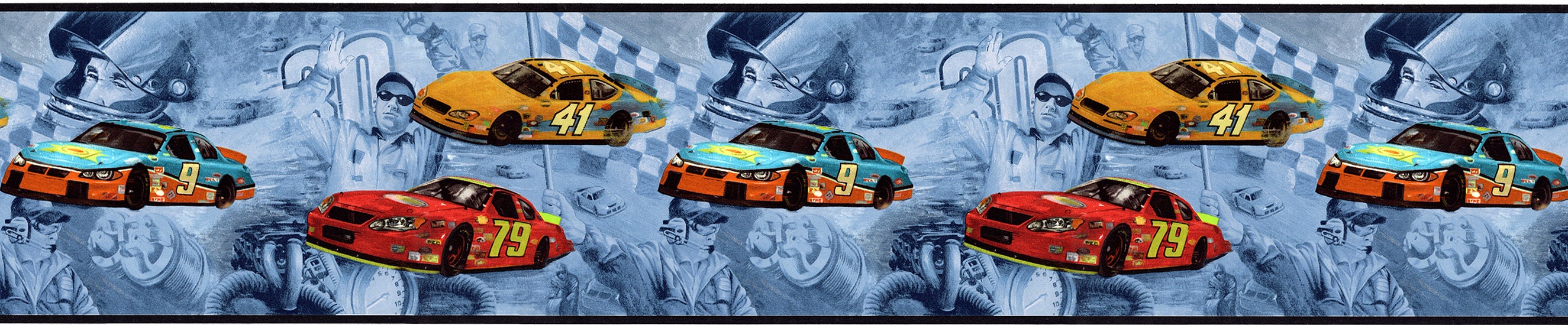 Nascar Wallpaper Border, Racing Car Wallpaper Border, Stock Car ...