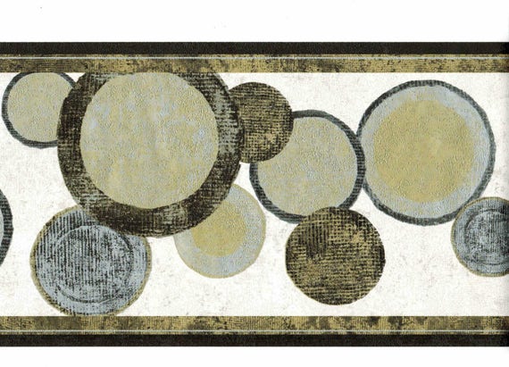 Modern Metallic Gold Silver Gray Dots Wallpaper Border Circle Geometric Wallpaper Borders Size 15 L X 7 W Etsy