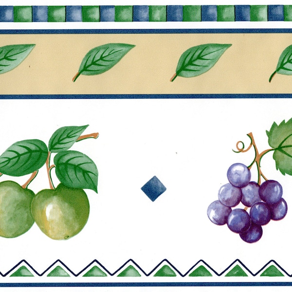 Fruit Kitchen Wallpaper Border Etsy