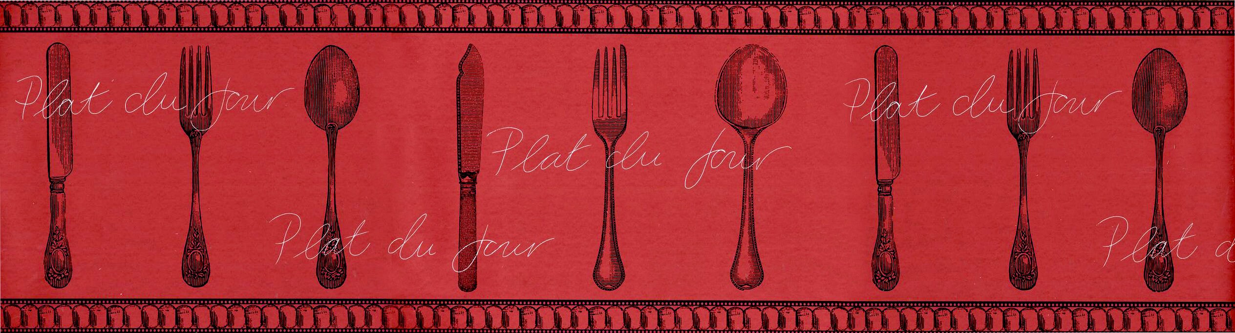 Kitchen Wallpaper Border Katzenbach & Warren Black Outline of Etsy