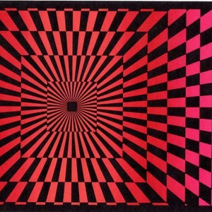 Modern Check Pattern Wallpaper Border, Black Red Pink Check Wallpaper Border, Funky Optic Wallpaper border,Square Geometric Wallpaper Border
