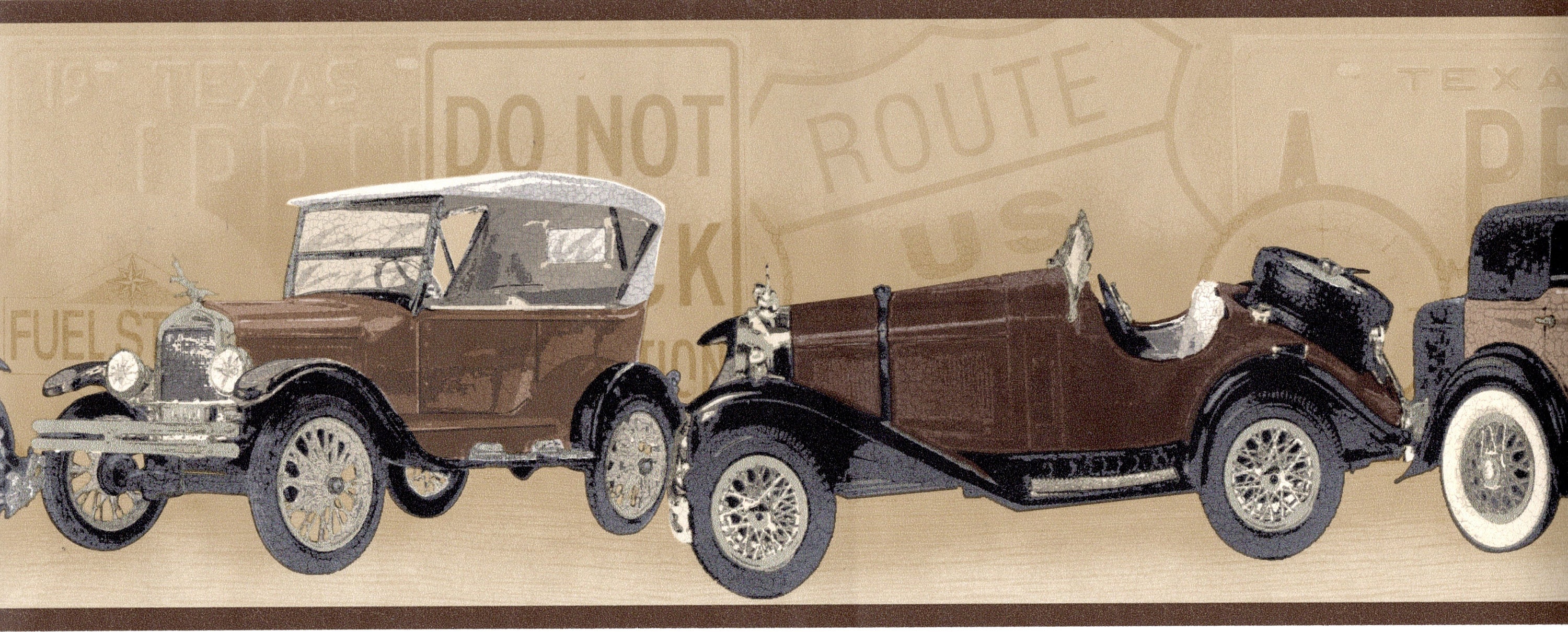 Antique Classic Cars Wallpaper Border Vintage Car Wallpaper Etsy