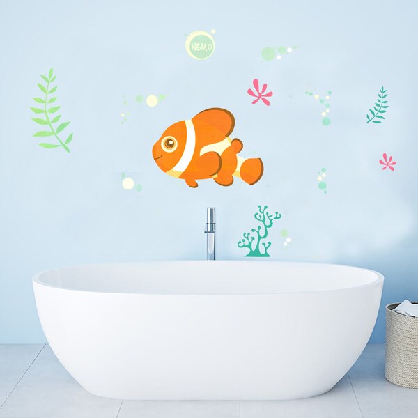 Finding Nemo Wall Decal, Finding Nemo Wall Stickers, Ocean Fish Themed Wall Sticker, Nemo Wall Decal for Nursery, Finding Nemo sticker large