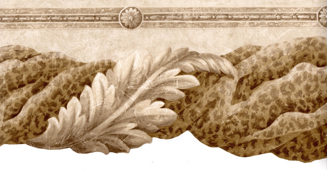 Scalloped Vintage Victorian Animal Prints Swag Drapery With Etsy