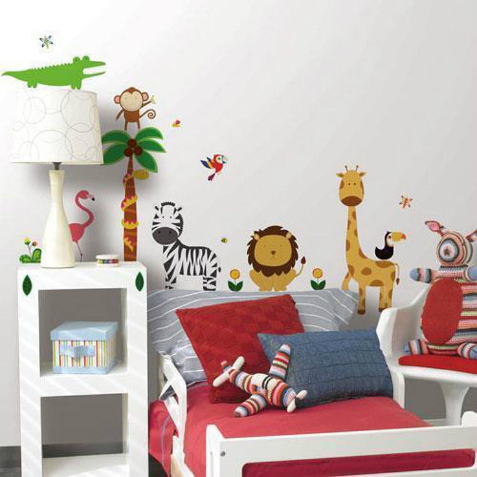 Jungle Animal Safari Wall Decals Kids Stickers Peel Stick - Etsy