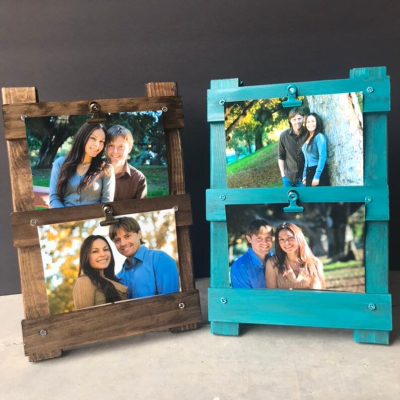 Clip Photo Frame Collage Double Sided Photo Display Standing Etsy