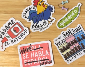 Puerto Rican Humor Stickers, Boricua Culture, Spanish Sayings