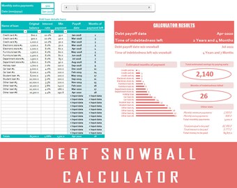 debt snowball etsy
