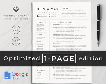 Google Docs Resume Etsy