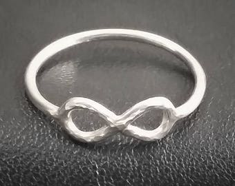 Sterling silver hammered ring, infinity ring, silver ring, hammered ring, silver, hammered, infinite, ring
