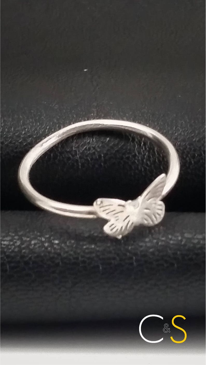 Sterling silver ring, silver ring, sterling silver ring, butterfly ring, silver, butterfly, handmade ring, ring image 1