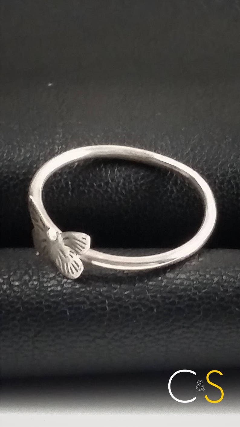 Sterling silver ring, silver ring, sterling silver ring, butterfly ring, silver, butterfly, handmade ring, ring image 3