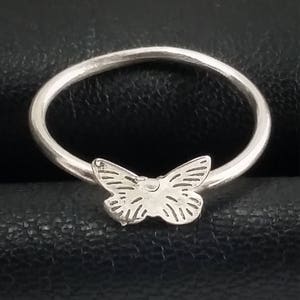 Sterling silver ring, silver ring, sterling silver ring, butterfly ring, silver, butterfly, handmade ring, ring image 2